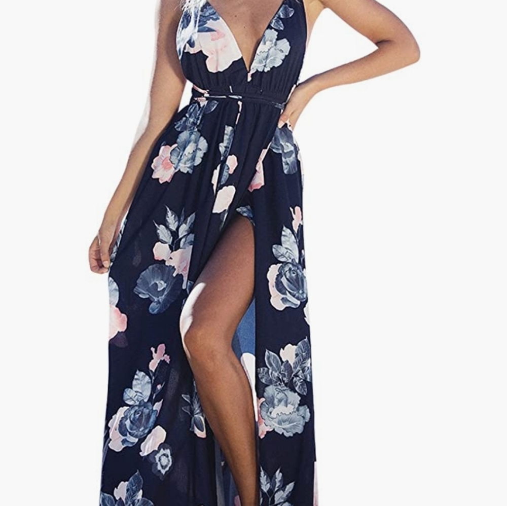 NWT Vneck spaghetti strap summer dress sz s